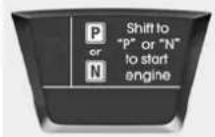 HYUNDAI ix20 (2019) - Shift to "P" or "N" to start the engine (Automatic transaxle) - 1
