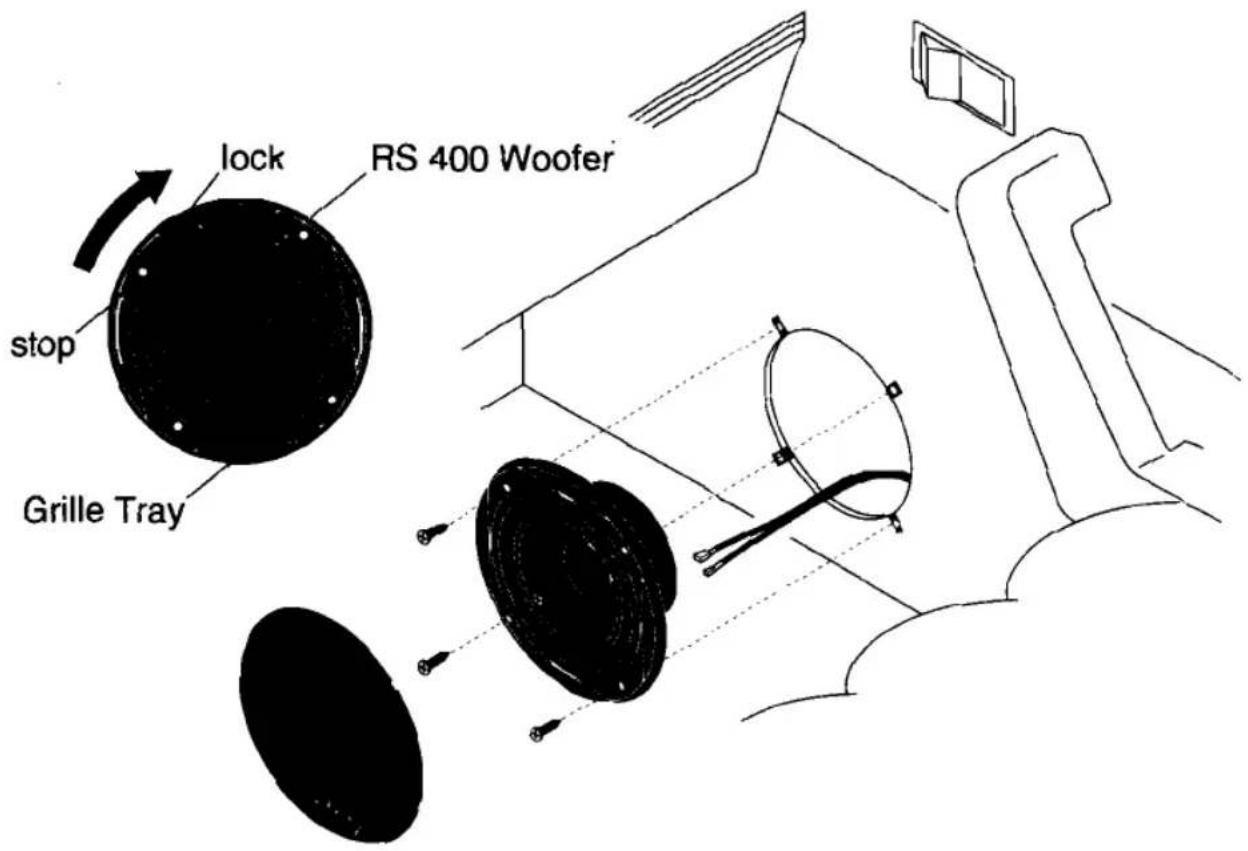 lock stop Grille Tray RS 400 Woofer