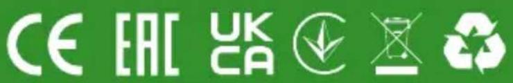 CE EAC UK CA ↙ ✉️ ×️ recycling
