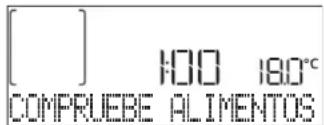 [ ] 100 180°c COMPRUEBE ALIMENTOS