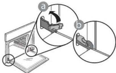 Diagram illustrating a mechanical device with labeled parts (a) and (b), showing motion directions and component placement.