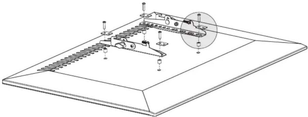 GoGen DRZAKTILTXL - 2-2. MONTAŻ DO EKRANÓW Z WYPUKŁYM TYŁEM LUB Z DOJŚCIEM DO WEJŚĆ A/V FOR RECESSED BACK SCREENS OR TO ACCESS A/V INPUTS - 3