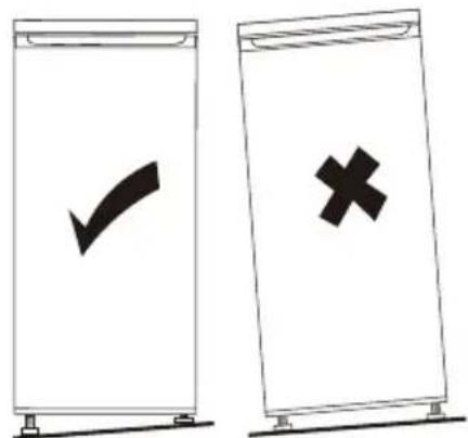 Two identical diagrams showing a checkmark and a cross symbol inside vertical bars, likely indicating cancellation or rejection.