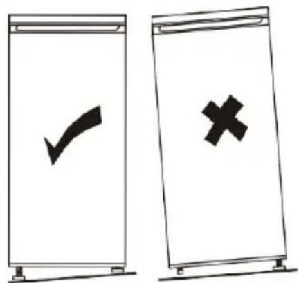 Two identical diagrams showing a checkmark inside vertical bars and a cross inside a rectangular frame, both with black symbols.