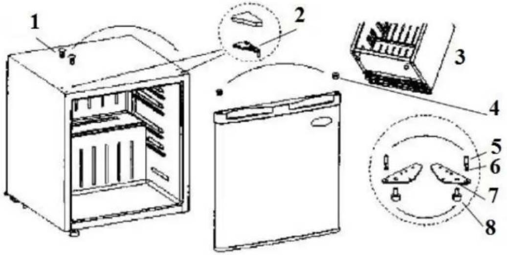 Ravanson LKK-90B - NAMONTOVANIE DVERÍ SPOTREBIČA - 1
