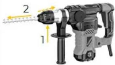Zipper ZI-BHA1500DN - Odstranění vrtáku nebo dláta - 1