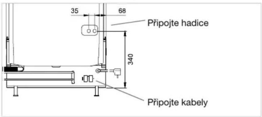 35 68 Připojte hadice 340 Připojte kabely