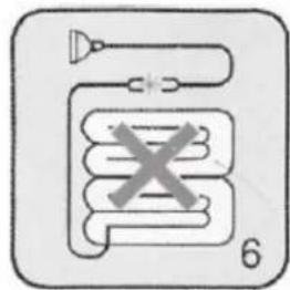 Diagram showing a tube with a bulb and a cross symbol indicating a specific condition or failure.