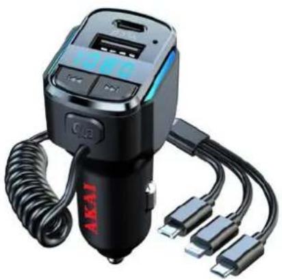AKAI FMT-32BT - Transmitător FM Bluetooth pentru mașină - 1