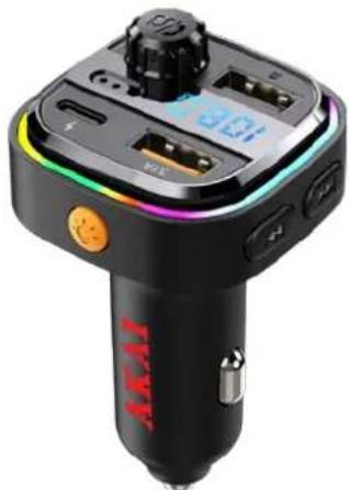 AKAI FMT-26BT - Bluetooth FM предавател за кола - 1