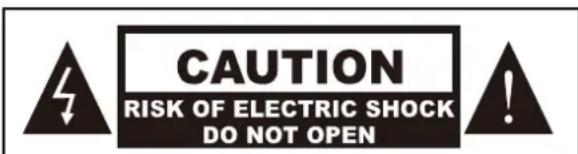 CAUTION RISK OF ELECTRIC SHOCK DO NOT OPEN