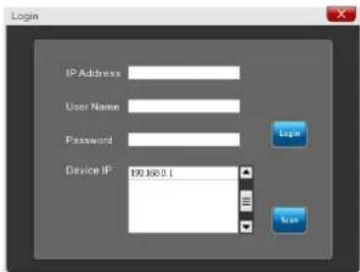 Login IP Address User Name Password Device IP 190.68.0.1 Login Non