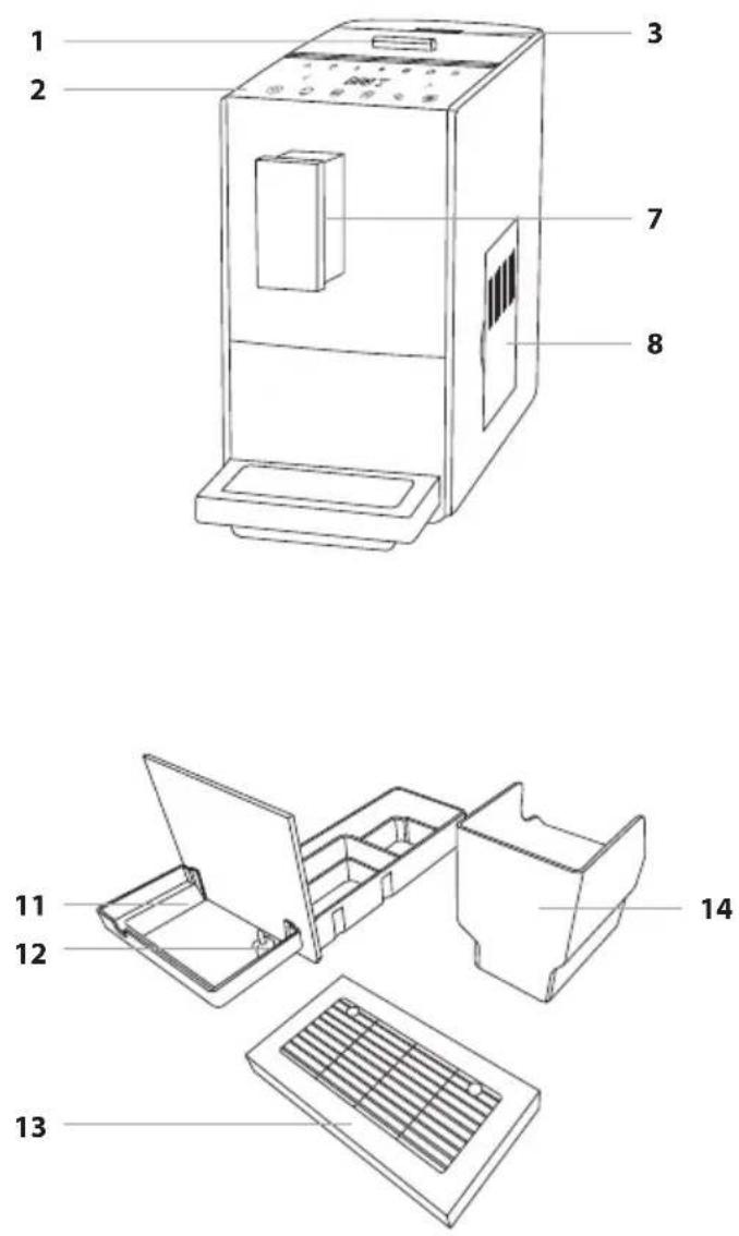 Catler Cubisto EA 800 - POPIS KÁVOVARU - 1