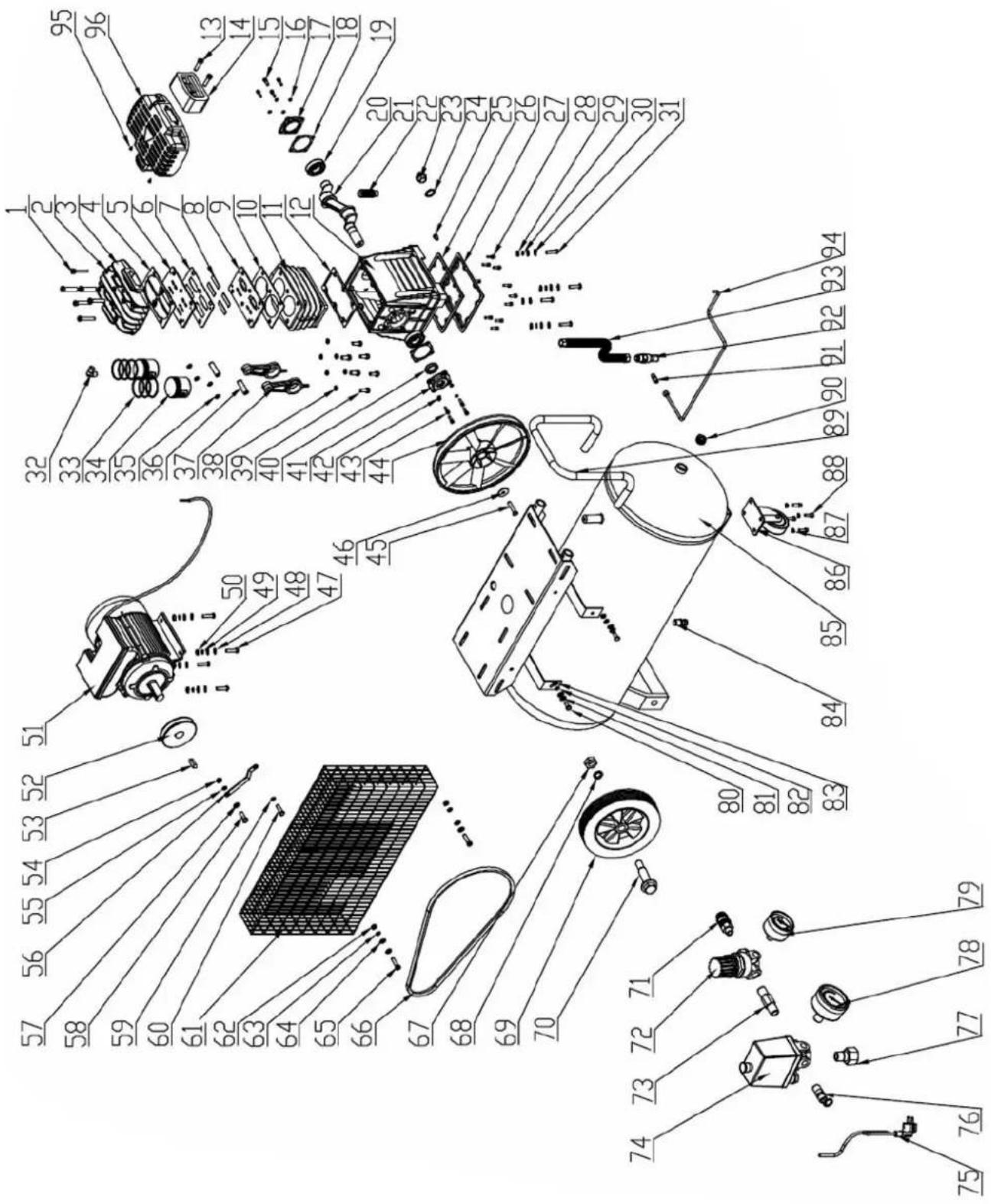 Zipper ZI-COM90-10 - Explosionszeichnung / Exploded view / Výkres v rozloženém stavu / Výkres rozloženej zostavy - 1