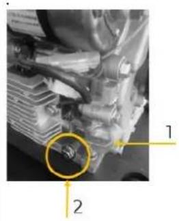 Zipper ZI-MBGS850D - NOTE: Before changing the engine oil, first stop the engine and wait until the engine oil has cooled down. - 1
