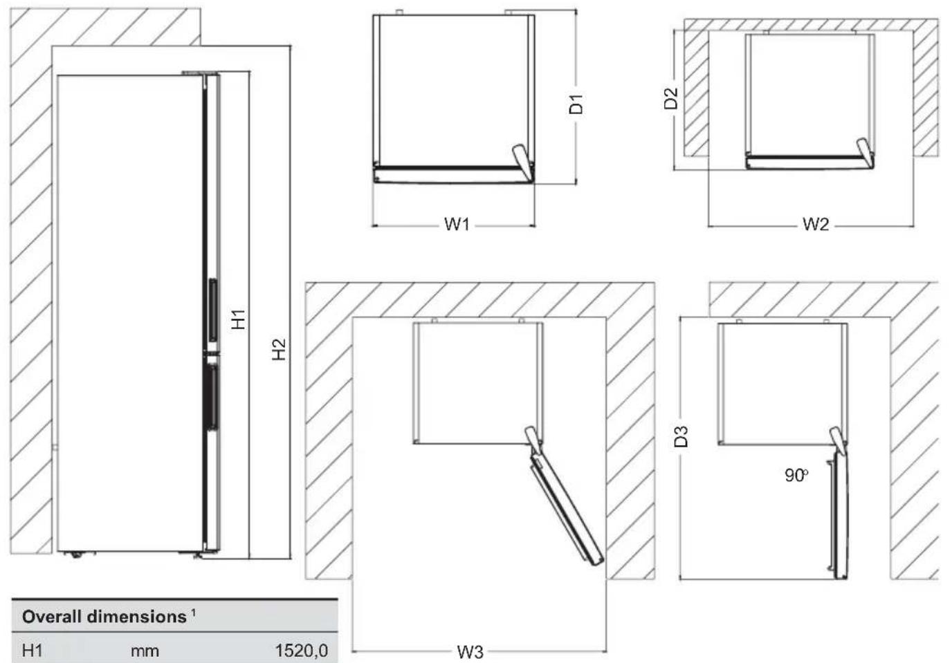 Romo RCS2234W - Dimensions - 1