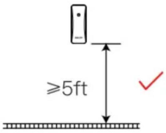 ≥5ft