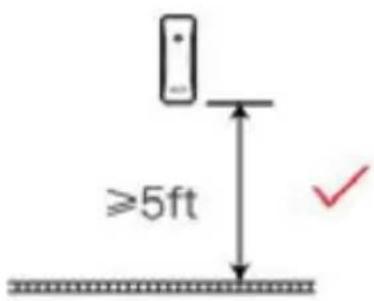 ≥5ft