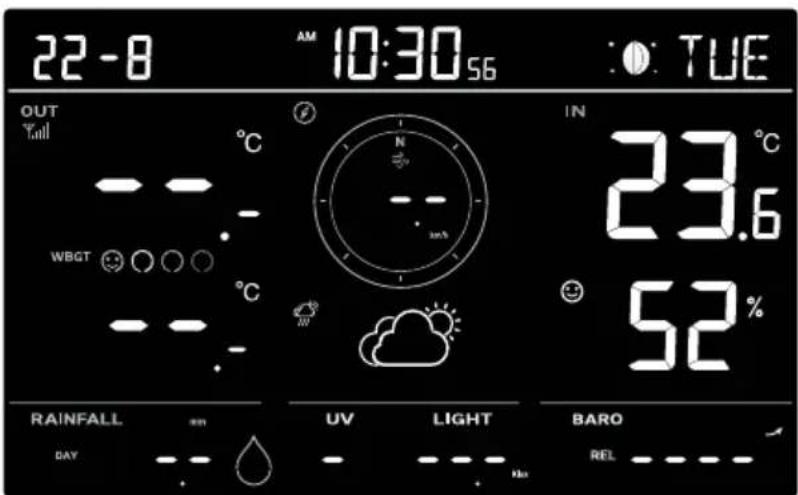 22-8 AM 10:30 S6 TUE OUT Yall °C N IN 23.6 WBGT °C 52% RAINFALL mm UV LIGHT BARO DAY - - - - - - - - - - - - - - - - - - - - - - - - - - - - - - - - - - - - - - - - - - - - - - - - - - - - - - - - - - - - - - - - - - - - - - - - - - - - - - - - - - - - - - - - - - - - - - - - - - - - -