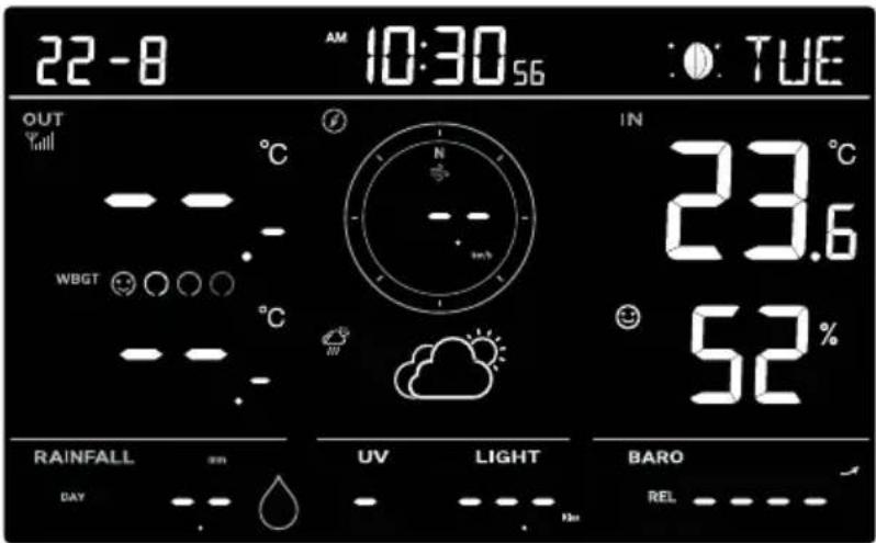 22-8 AM 10:30 56 TUE OUT Yall °C N IN 23.6 WBG T °C 52% RAINFALL UV LIGHT BARO DAY - - - - - - - - - - - - - - - - - - - - - - - - - - - - - - - - - - - - - - - - - - - - - - - - - - - - - - - - - - - - - - - - - - - - - - - - - - - - - - - - - - - - - - - - - - - - - - - - - - - - -