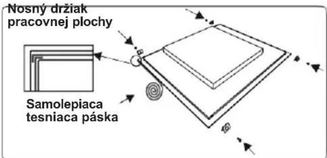Nosný držiak pracovnej plochy Samolepiaca tesniaca páska