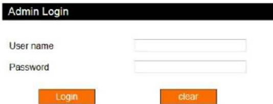 Admin Login User name Password Login clear