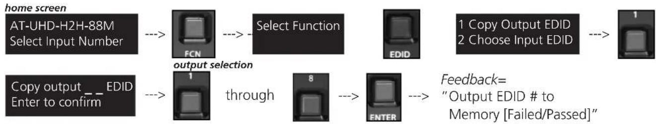 Atlona AT-UHD-H2H-88M - Step 1: copy an EDID - 1