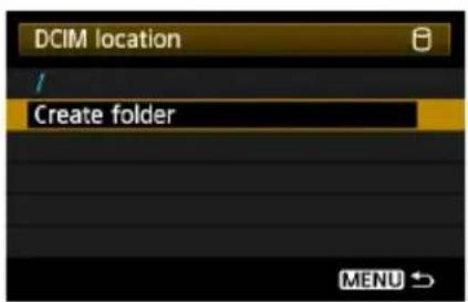 CANON WFT-E4 II - Použití položky [Create folder/Vytvořit složku] - 1