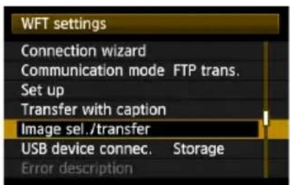 CANON WFT-E4 II - Dávkový prěnos snímků uložených na kartách CF - 1