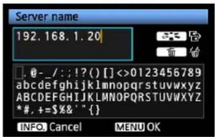 CANON WFT-E4 II - Konfigurace nastavení komunikace serveru FTP - 3