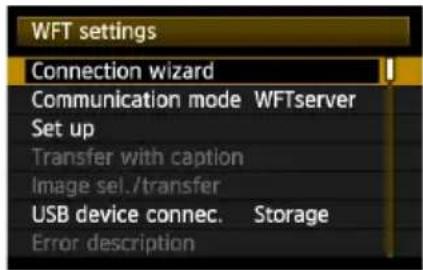 CANON WFT-E4 II - Konfigurace nastavení komunikace serveru WFT - 2