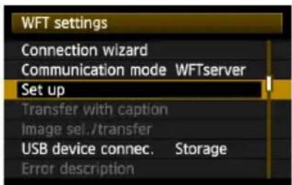 CANON WFT-E4 II - Vytvoření účtu - 1