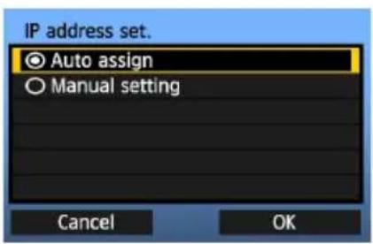 CANON WFT-E4 II - [Manual setting/Ruční nastavení] - 1