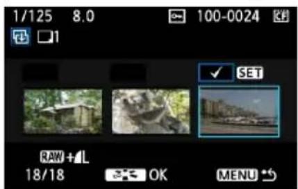CANON WFT-E4 II - Vyberte snímky k zálohování. - 1