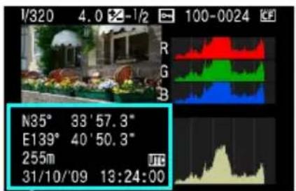 CANON WFT-E4 II - Zkontrolujte údaje GPS. - 1