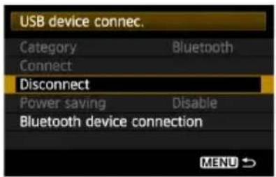 CANON WFT-E4 II - Odpojování jednotek Bluetooth z portu USB - 1