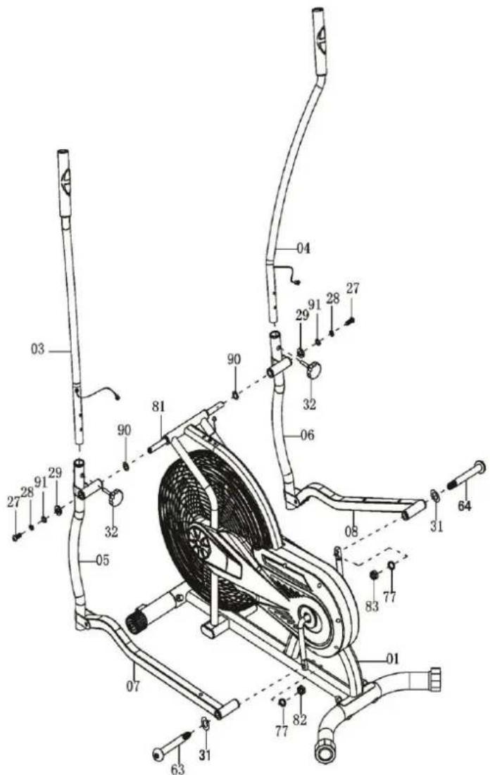 HMS Premium HP6513 - Montaż stabilizatora przedniego i tylnego - 1