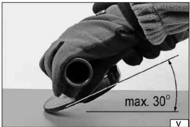 max. 30° V
