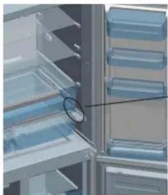 SHARP SJ-F2560EVI - Tlačitko nastavení crisper air - 1