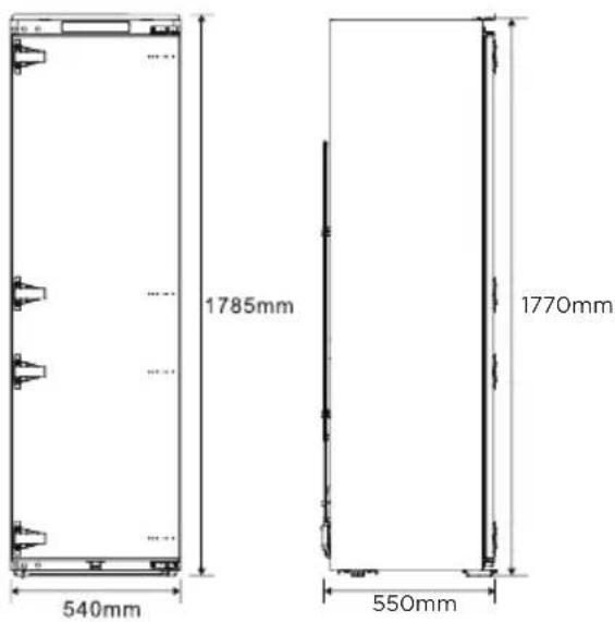 1785mm 540mm 1770mm 550mm