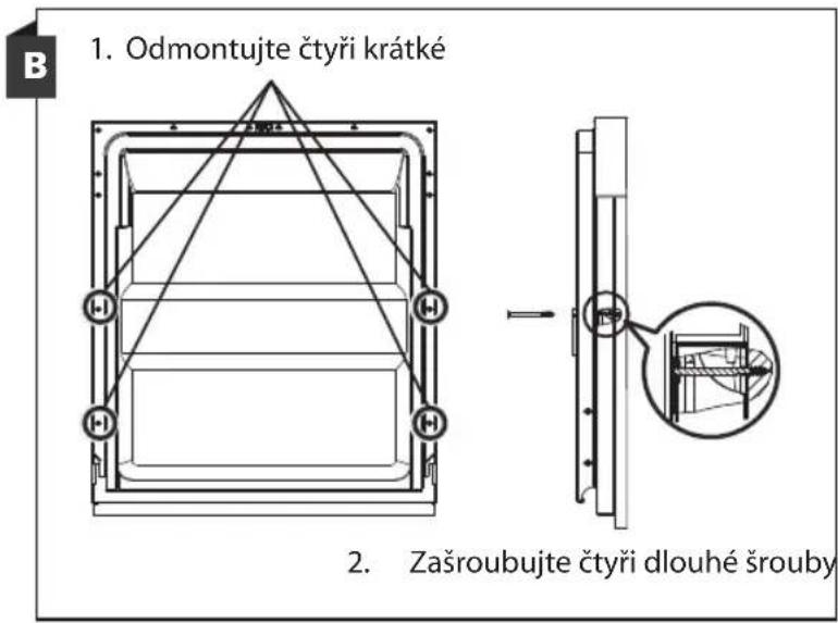Philco PD 1046 EW - Krok 2. Rozměry a montáž dekoračního panelu - 2