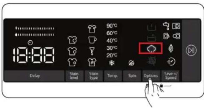 90°C 60°C 40°C 30°C 20°C Delay Stain level Stain type Temp Spin Options Save+/Speed