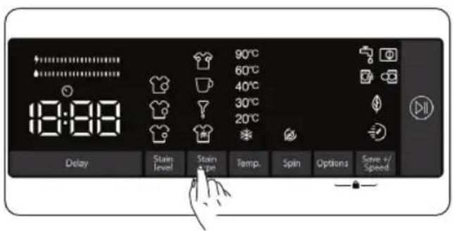 Philco PLDI 148 ASW - Výběr typu znečištění - 1