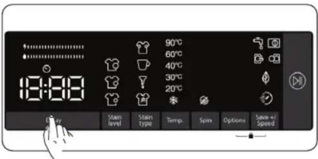 90°C 60°C 40°C 30°C 20°C Day Stain level Stain type Temp. Spin Options Save +/Speed
