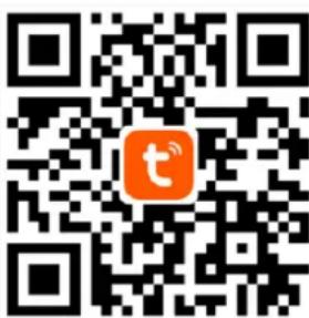 QR code with central orange logo containing a white 't' and signal icon