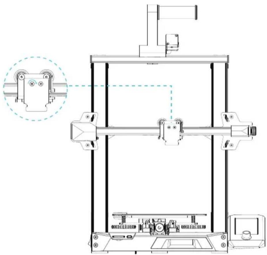 CREALITY CV-Laser Module - 2、Install the laser head fixing plate 安装激光头固定板 - 3