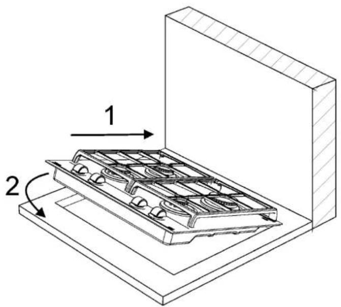 TEKA GZC 32309 XB - Ocak gazının doğru şekilde yerleştirilmesi Correct insertion of the hob gas Introducerea corectă a gazului de gătit Správné vložení varné desky Správne vloženie plynového varného panela - 1