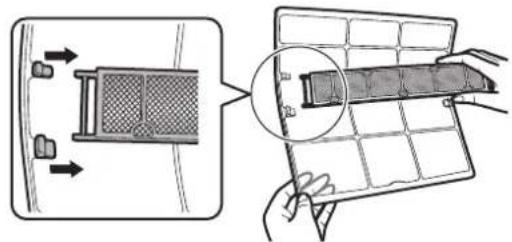 Diagram illustrating a device's internal structure and assembly, with arrows indicating movement and a magnified view highlighting the component.