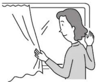 HITACHI RAK-QH18PCBST - Install curtain or blinds - 1