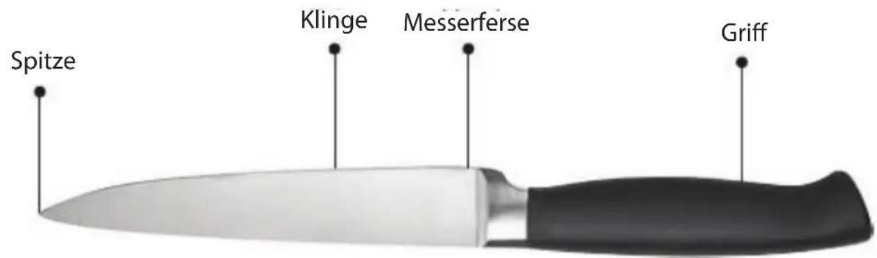 Spitze Klinge Messerferse Griff